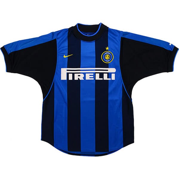 Tailandia Camiseta Inter De Milán Replica Primera Ropa Retro 2000 2001 Azul